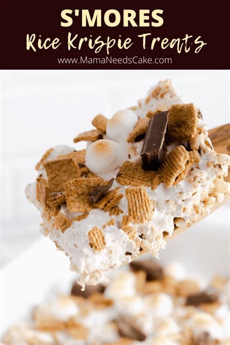 Smores Rice Krispie Treats Mama Needs Cake