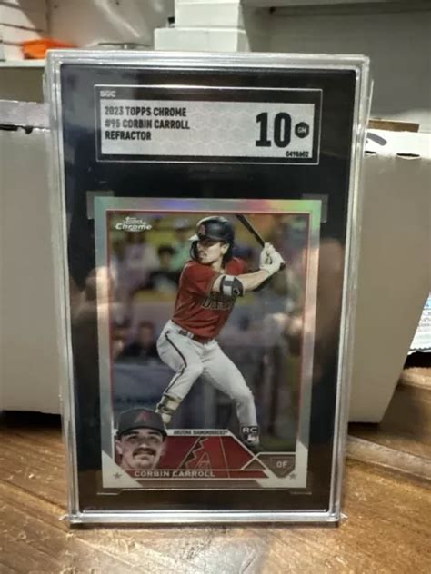 2023 Topps Chrome Corbin Carroll Rookie Refractor Rc 95 Sgc 10 Gem