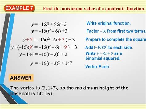 How To Find Max Value Of Quadratic Equation Tessshebaylo