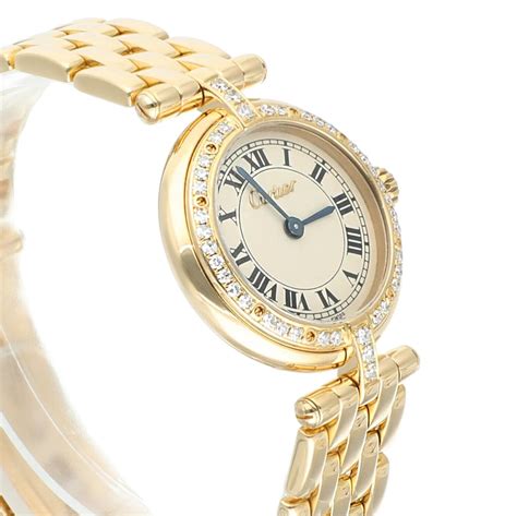 Cartier Panthère Vendome 18k Yellow Gold Watch With Factory Diamonds