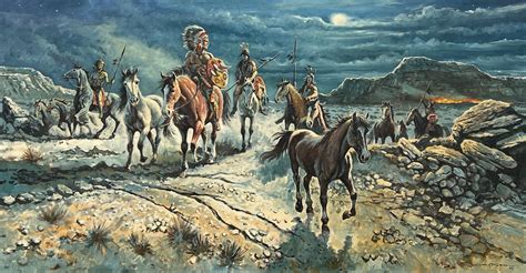 Alan Langford - Native American Indian Warriors on Horseback with ...