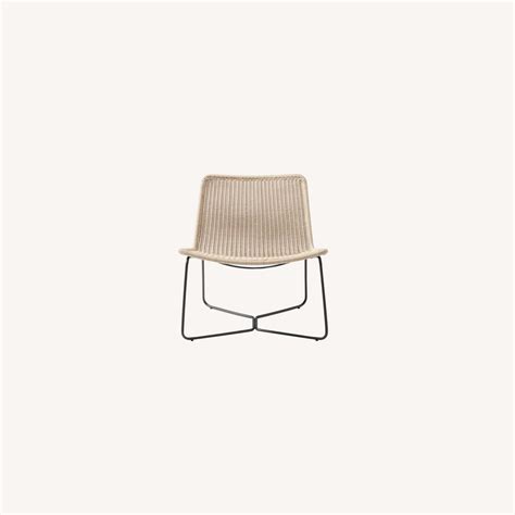 West Elm Outdoor Slope Natural Lounge Chair - AptDeco