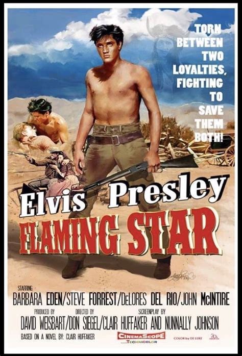 The Poster For Elvis Presley S Flaming Star Starring In An Old Western