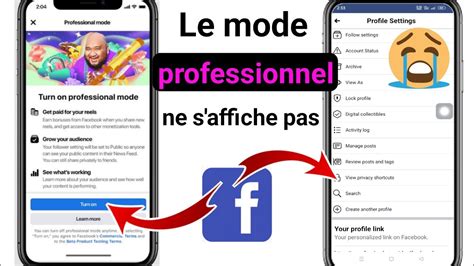 Le Mode Professionnel Ne S Affiche Pas Sur Facebook Activer Le Mode