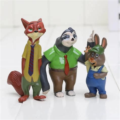 Купить 12 шт./компл. zootopia ник Фокс, Джуди кролик пвх фигурки модели ...