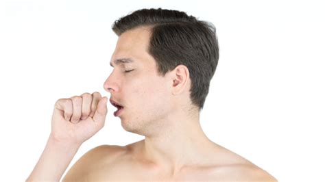 Coughing Naked Man Stock Footage Videohive
