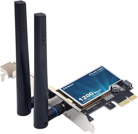 Placa De Rede PCIe Fenvi 1200Mbps Desktop Wireless AC PCI E Dual Band