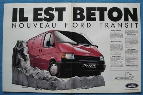 PUBLICITÉ PAPIER Voiture Ford Transit De 1986 EUR 2 95 PicClick FR