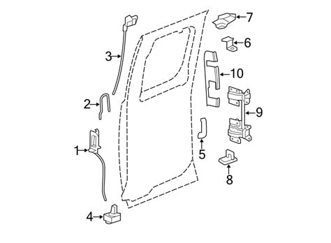 Chevrolet Silverado 1500 Door Hinge Ext Cab 22879595 Gm Parts