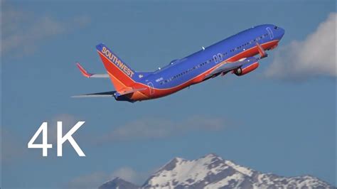 K Southwest Airlines Canyon Blue Livery Takeoff From Kslc