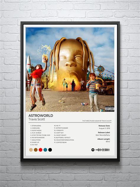 Travis Scott Astroworld Custom Album Cover Posters