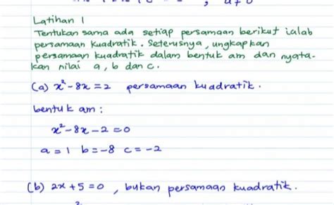 Fungsi Kuadratik Matematik Tambahan Tingkatan 4 Bab 1 Matematik