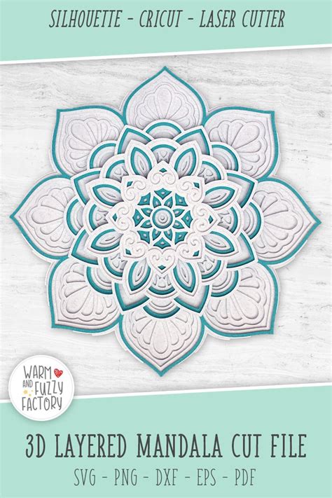 3d Mandala Svg 3d Layered Mandala Svg Cut File For Cricut Etsy Canada