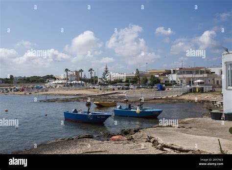 Beach In Torre Santa Sabina Carovigno Apulia Italy Europe Stock