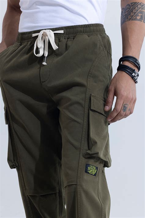 Buy Mens Traverse Olive Cargo Pant Online Snitch