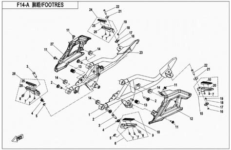 CFMOTO F14 A V1 Footrest Basic Sherco