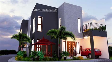 Rumah Minimalis Modern Bergaya Kontemporer Di Madiun Multidesain Arsitek