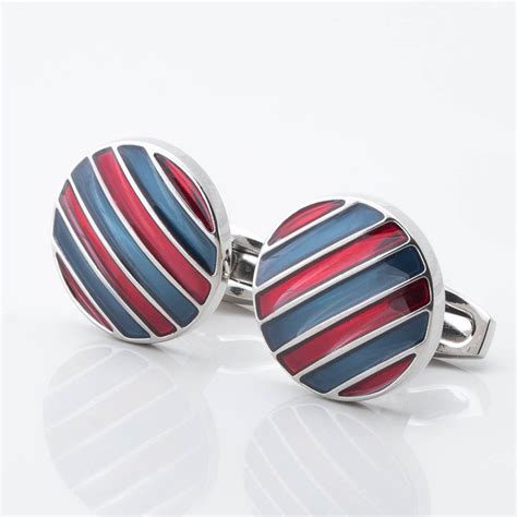 Burgundy And Navy Cufflinks By Badger And Brown The Cufflink Specialists