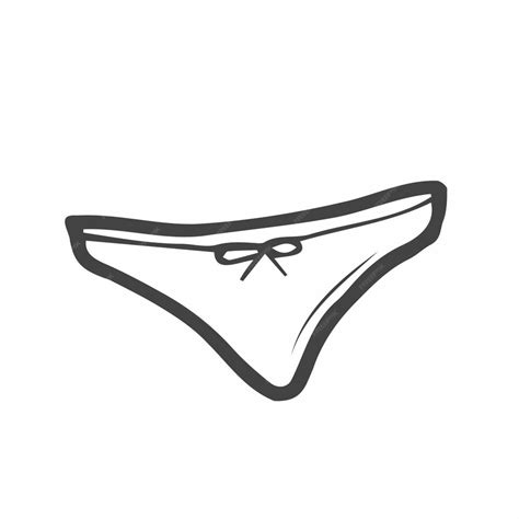 Premium Vector Contour Doodle Female Panties With Ruffles And Lace