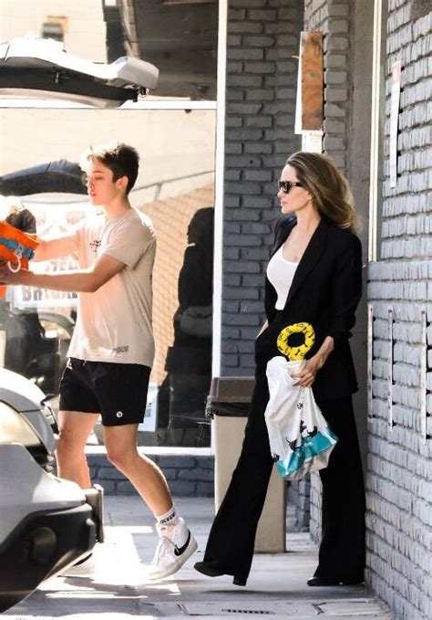 Angelina Jolie Spotted With Son Knox During Rare Outing And Hes All