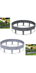 UISEBRT Rasenkante Kunstoff 10m Flexible Lawn Edging Mit 30 Erdanker