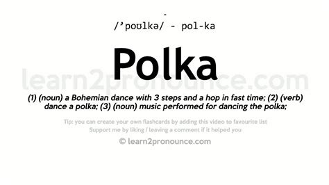 Pronunciation Of Polka Definition Of Polka Youtube