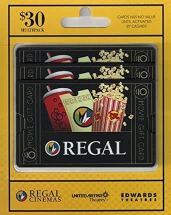 Amazon.com: Regal Entertainment Gift Cards, Multipack of 3 - $10: Gift Cards