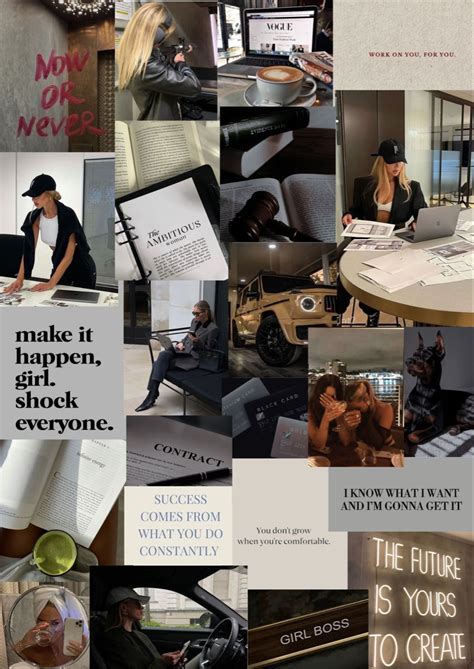 Girl Boss Vision Board Wallpaper Vision Board Inspiration Vision Board Manifestation