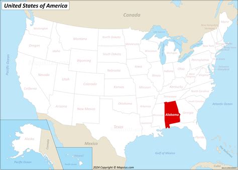 map  alabama state usa mapsiuscom