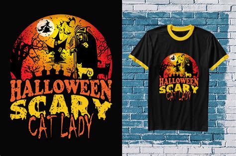 Halloween Scary Cat Lady Graphic By Graphiczone247 · Creative Fabrica