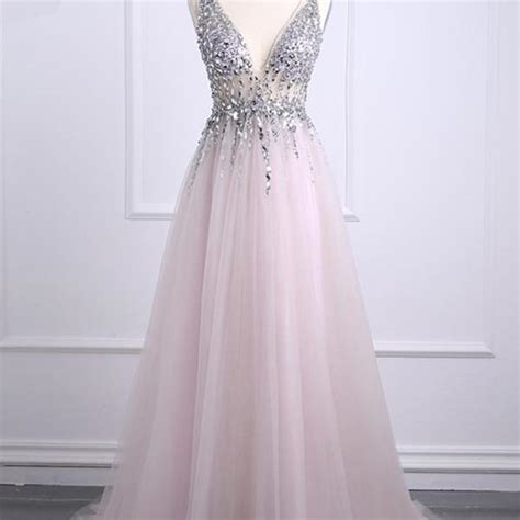 Elegant A Line Sweetheart Tulle Formal Prom Dress Beautiful Long Prom