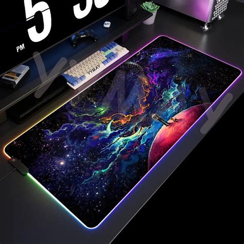 ขนาดใหญ RGB แผ นรองเมาส สาหรบเล นเกม Mousepad starry sky LED