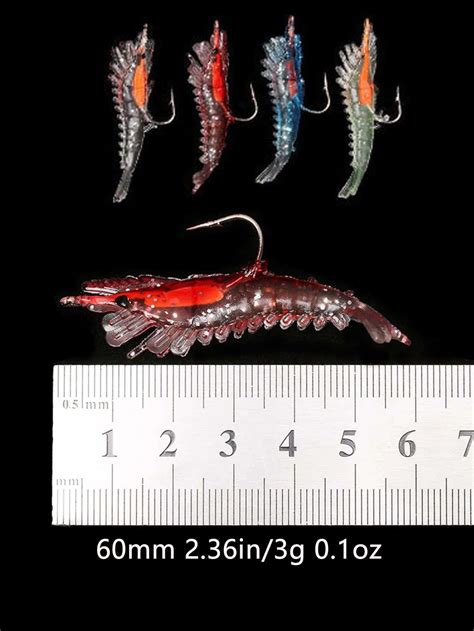 Fishing Pcs Set Cm G Luminous Simulation Shrimp Soft Bait Artificial