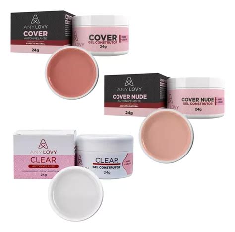 Kit G Is Anylovy G Versatilidade E Qualidade Para Unhas Cor Gel Cover Cover Nude Clear