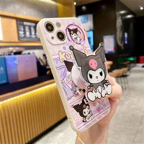 Capa De Telefone Fofa Sanrio Kuromi Cinnamoroll Suporte Para