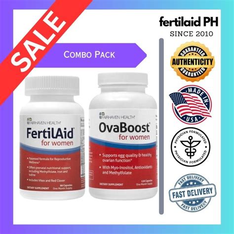 Fertilaid Combo Pack Of 2 Fertilaid For Women Ovaboost Premium Fertility Supplement 1