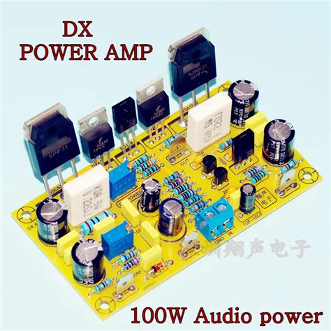 2pc Dx Amp Amplifier Board 100w 4r Mono On Njw0281 Njw0302 Tip41 Tip42 On 2n5401