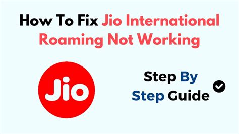 How To Fix Jio International Roaming Not Working YouTube