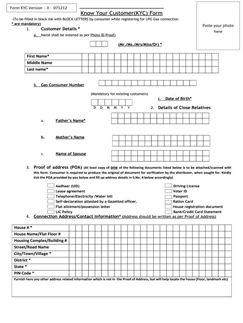 India Kyc Form 2012 Fill And Sign Printable Template Online Us