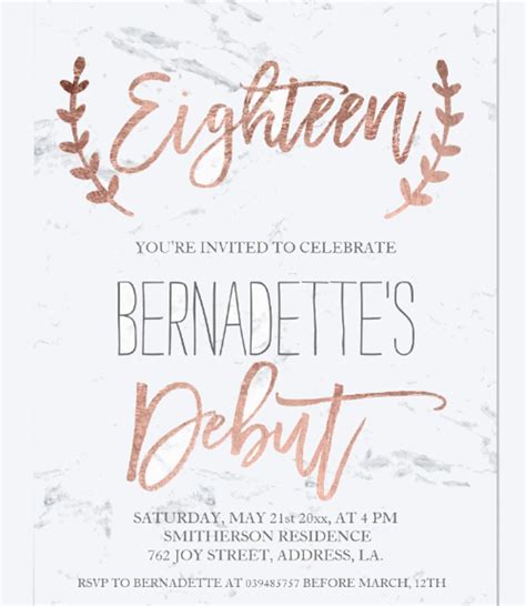 Debut Invitation Examples How To Create Tips