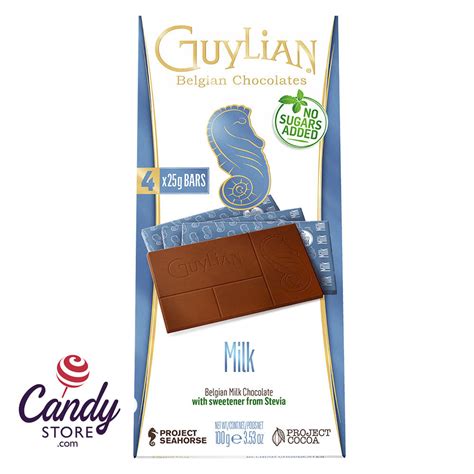 Guylian No Sugar Added Milk Chocolate 3.5oz Bar - 12ct