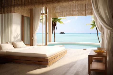 Resort room architecture furniture | Premium AI-generated image