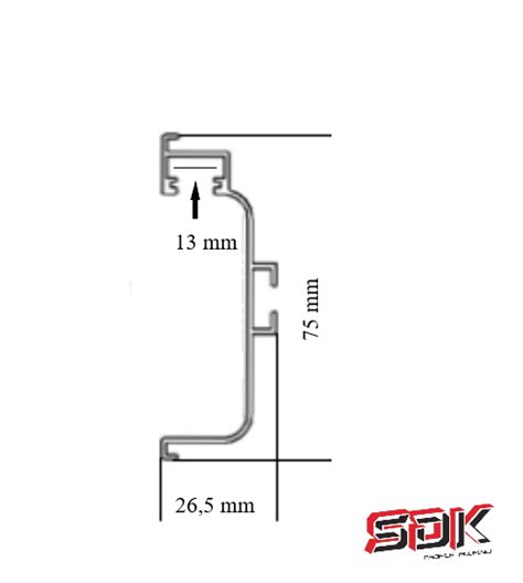 Profil Gola Tip C Cu Canal Pentru Led Finisaj Aluminiu Cod F Sdk