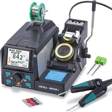 YIHUA 982D I Precision Hot Tweezers Soldering Station With 4 Soldering Tips Lead Free Solder