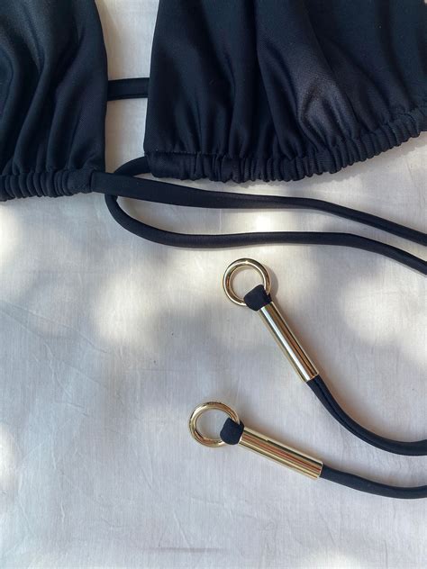 Maya Top A Sustainable Gathered Triangle String Bikini Etsy