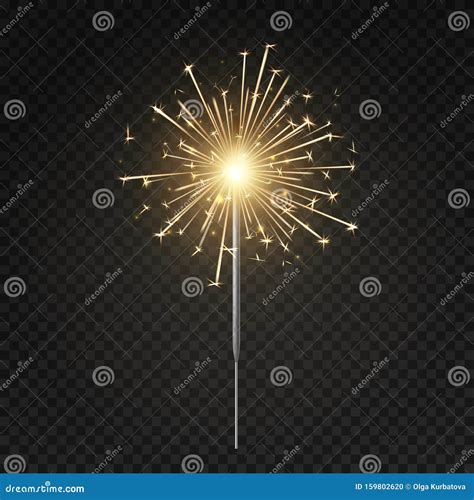 Bengal Light Burning Sparkler Christmas New Year And Happy Birthday