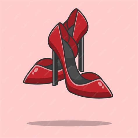 Ilustración De Vector De Tacones Rojos Vector Premium