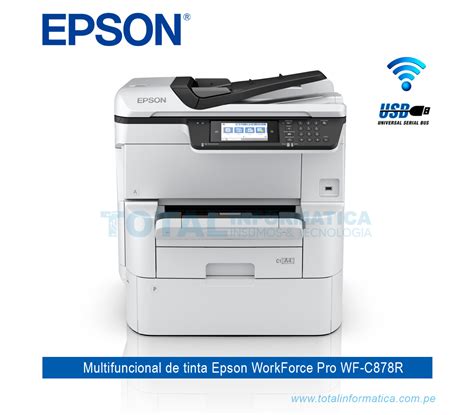 MULTIFUNIONAL EPSON WORKFORCE PRO WF C878R COLOR INYECCIÓN WIFI