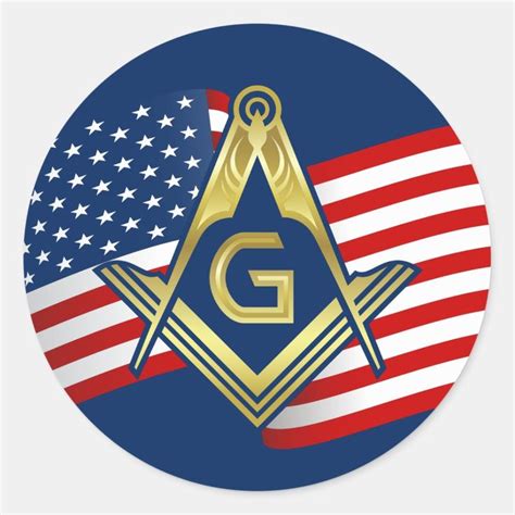 Masonic Flag Stickers Freemason Square And Compass Zazzle Masonic
