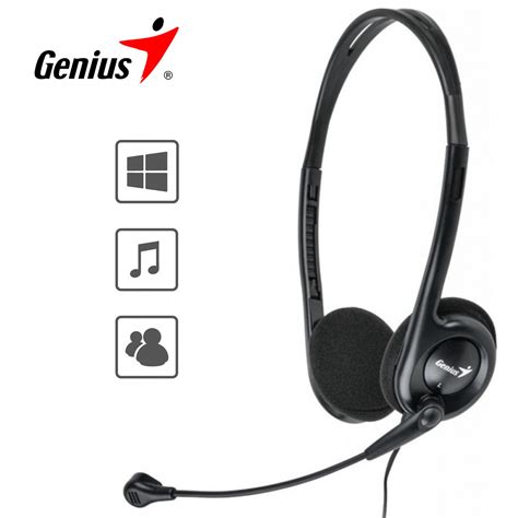 Ripley Aud Fonos Genius Hs C Con Microfono Para Pc Negro